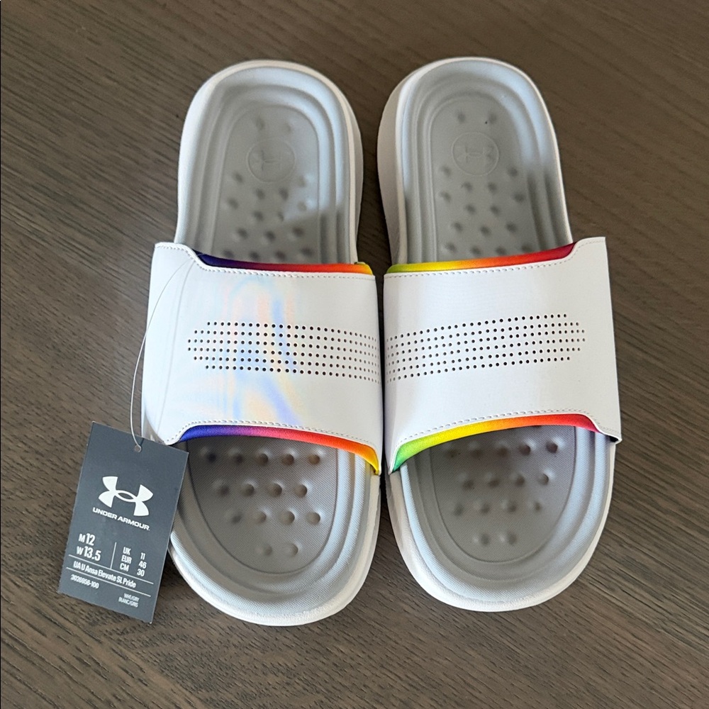 Under Armour pride slides